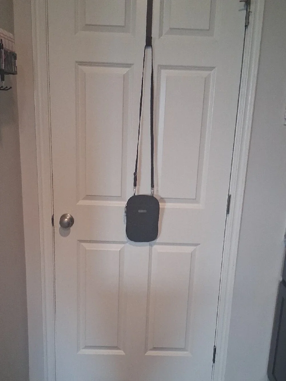 Baggalini Chocolate Brown Crossbody Bag with Red Stitching
